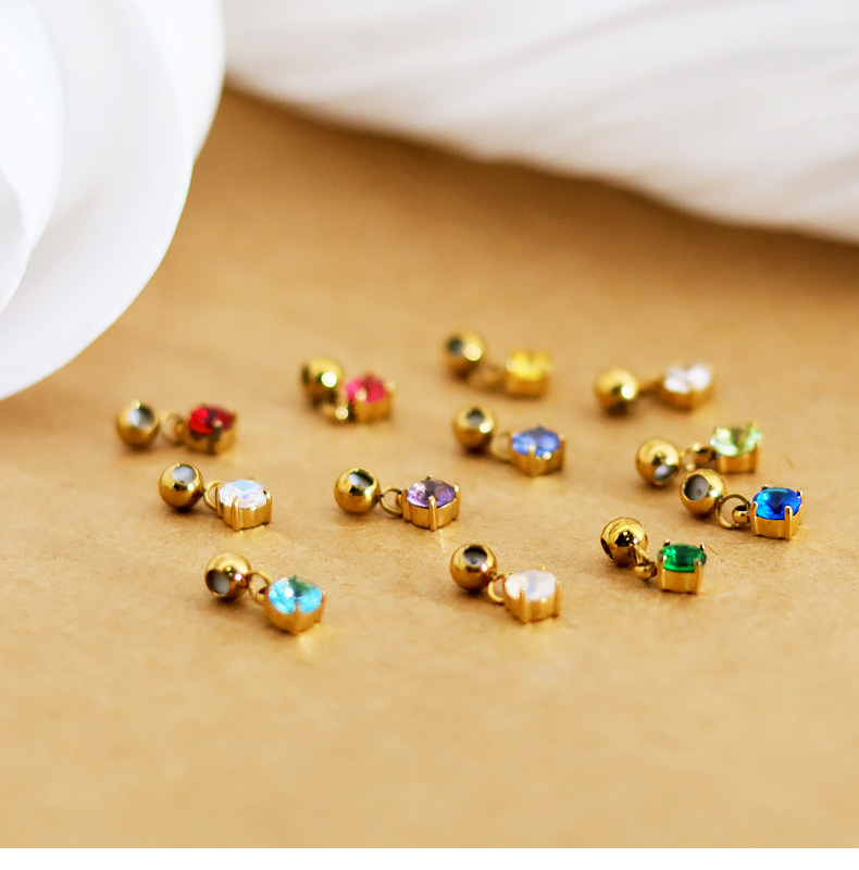 1 Piece Quantity 1 Piece 4*4*3mm 304 Stainless Steel Artificial Diamond Real Gold Plated Constellation Pendant Chain DIY Jewelry Accessories