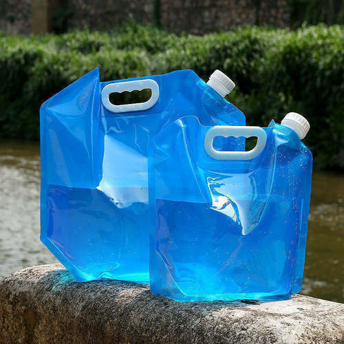 户外大容量便携折叠储水袋登山旅游运动盛水塑料水桶野营装水袋囊