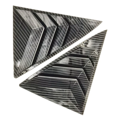 Suitable for Toyota Seventh-Generation Camry 12-17 Models Rear Triangle Window Blinds Exterior Decoration Mustang Style Carbon Fiber (Şüşə kənarı xromları/moldingləri) - camry-12-17-model-carbon-fiber-blinds-pair