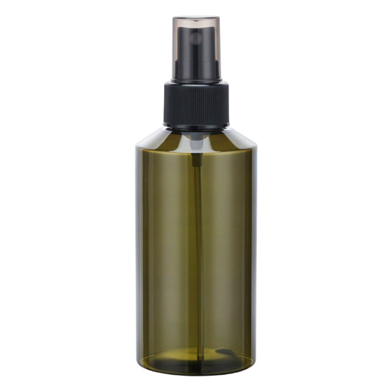 В наличии 100/150 мл распылитель тонкий туман чистая бутылка росы с наклонным плечом пластиковая бутылка для домашних животных косметика в бутылках коричневый