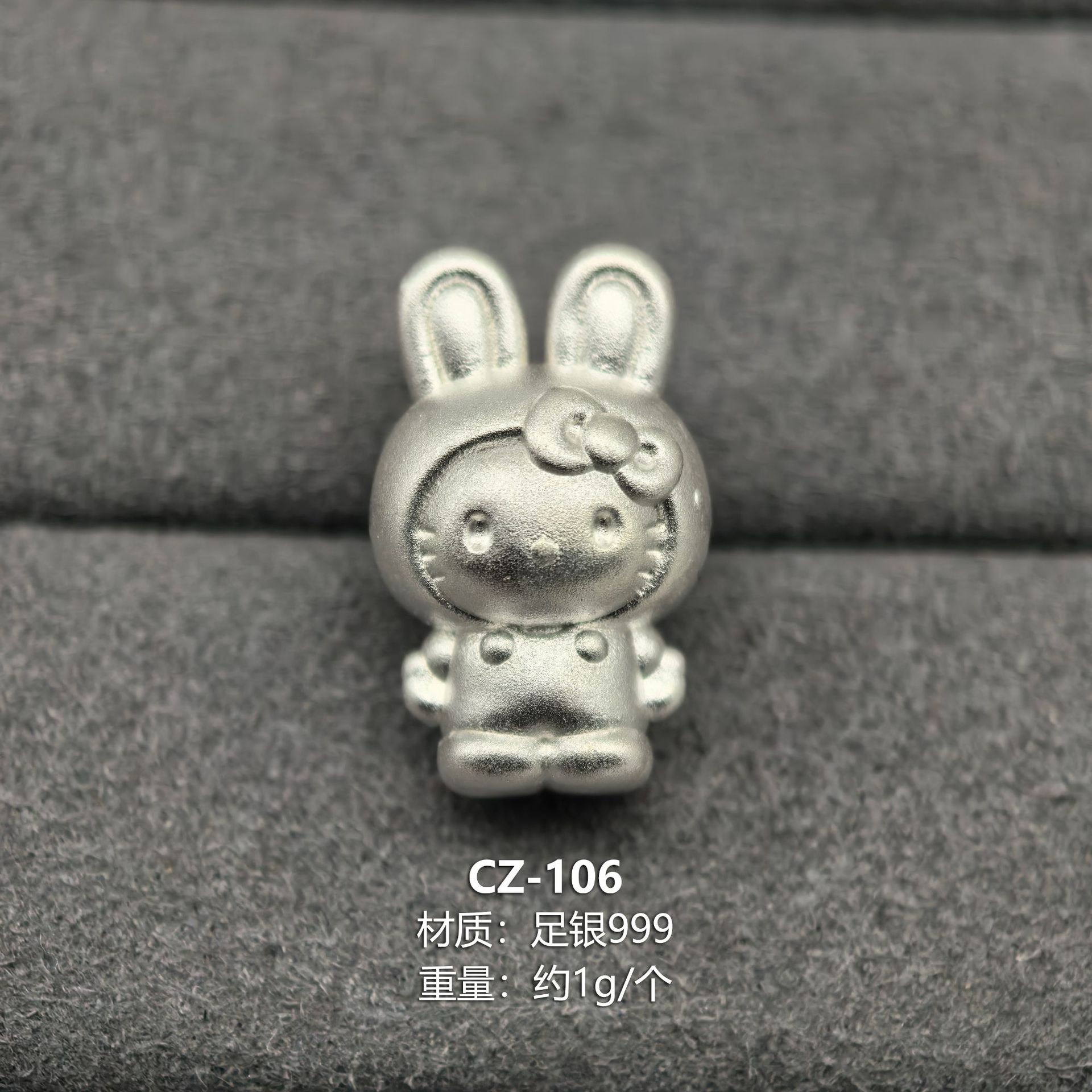 Pure Silver 999 Hello Kitty Fortune Beads My Melody Spacer Beads Handmade String DIY Jewelry Accessories Pure Silver Kt Cat Loose Beads