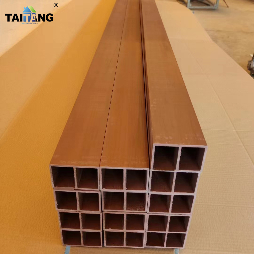Tablero de la Gran Muralla de madera de plástico coextruido de segunda generación al aire libre Tablero de pared de villa Tablero decorativo de pared de patio Tablero de pared de casa de madera