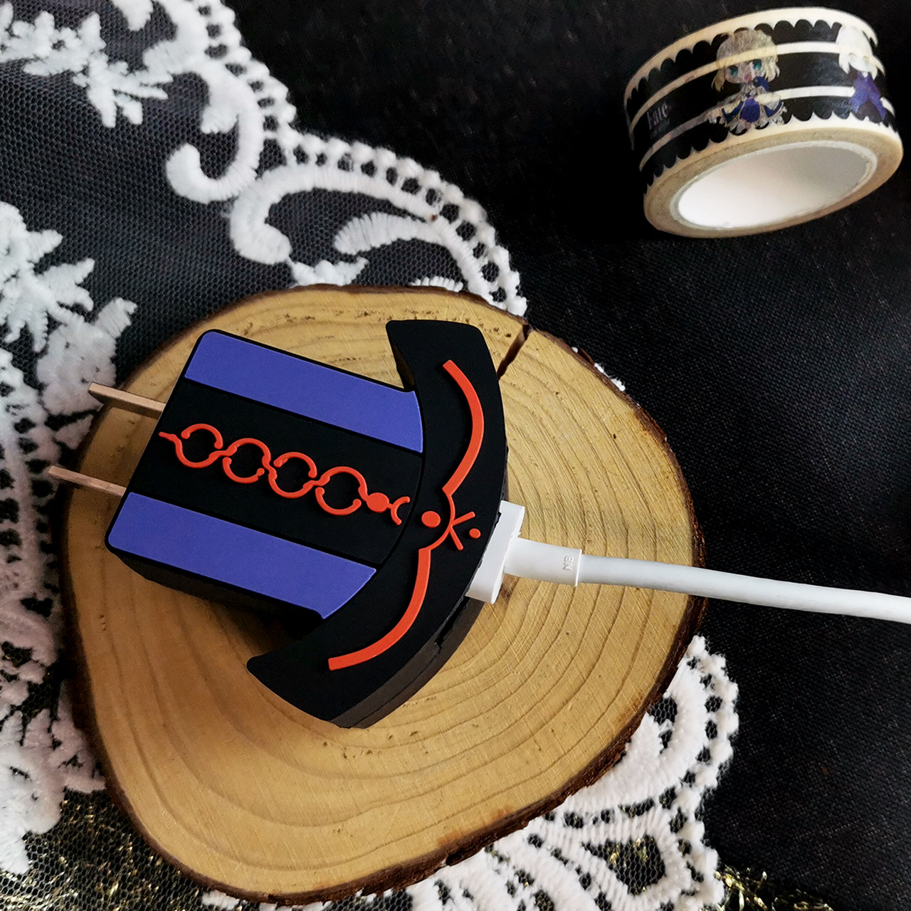 正版授权saber 誓约胜利之剑充电头 fate stay night周边充电头