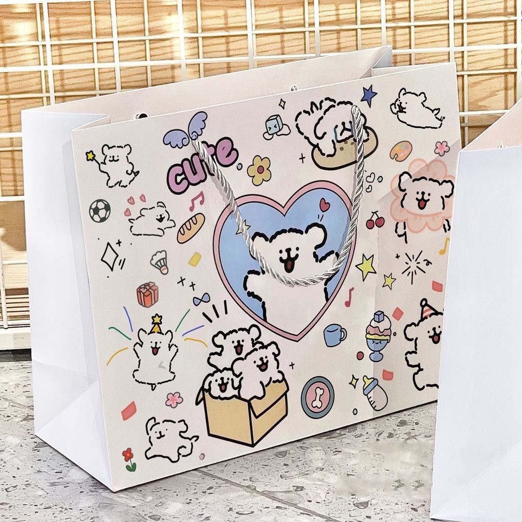 사랑하는 강아지; 흰색 판지; 대형 30*24*12cm