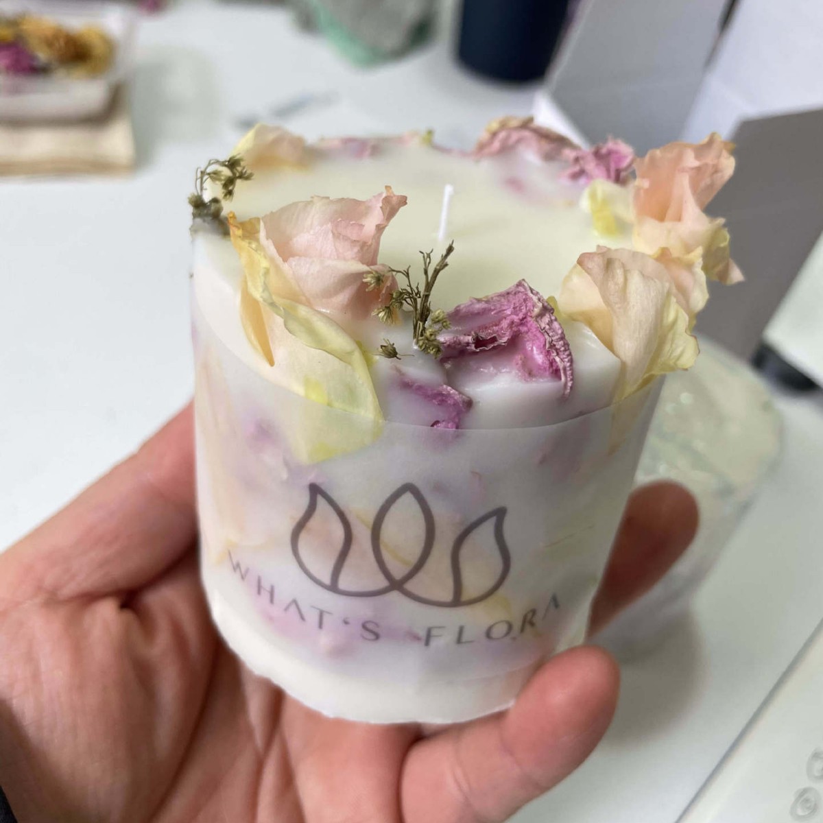 Flores de inmortalidad transfronterizas flores secas rosas de aroma vela floral vela de boda regalo de mano aroma del dormitorio real