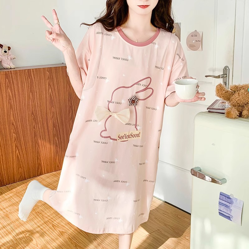 54010 핑크 토끼 머리 잠옷