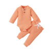 Children's demi-season bodysuit suitable for men and women, overall, trousers, set, children's clothing, long sleeve, wholesale