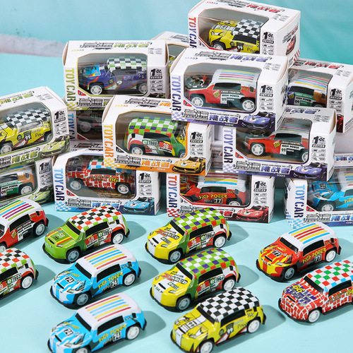 Mini alloy pull-back tin car car racing model children's toys kindergarten prizes street stall wholesale