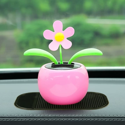 Car ornaments: decoration solar swing sunflower - pink-sunflower-non-slip-mat