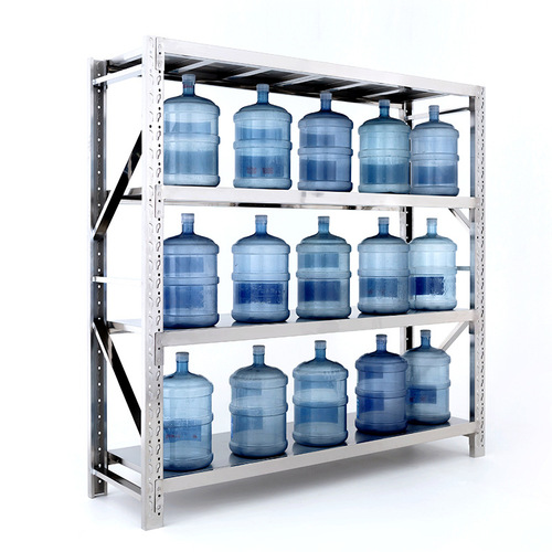 304 stainless steel storage shelves cold storage commercial storage racks warehouse multi-layer adjustable stainless steel heavy-duty shelves