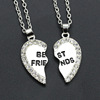 Metal golden fashionable pendant, necklace for friend, English
