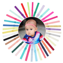 簡約37色彈性女嬰發箍 可互換幼兒兒童發帶 包邊帶蝴蝶結DIY 配件