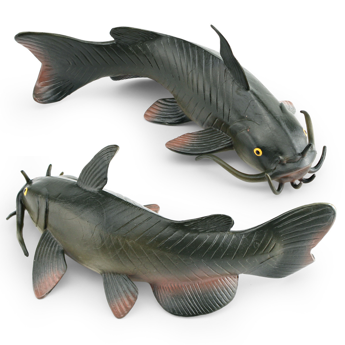 跨境仿真海洋生物鲶魚模型兒童認知塘虱魚黃骨魚鬍子鲶擺件玩具