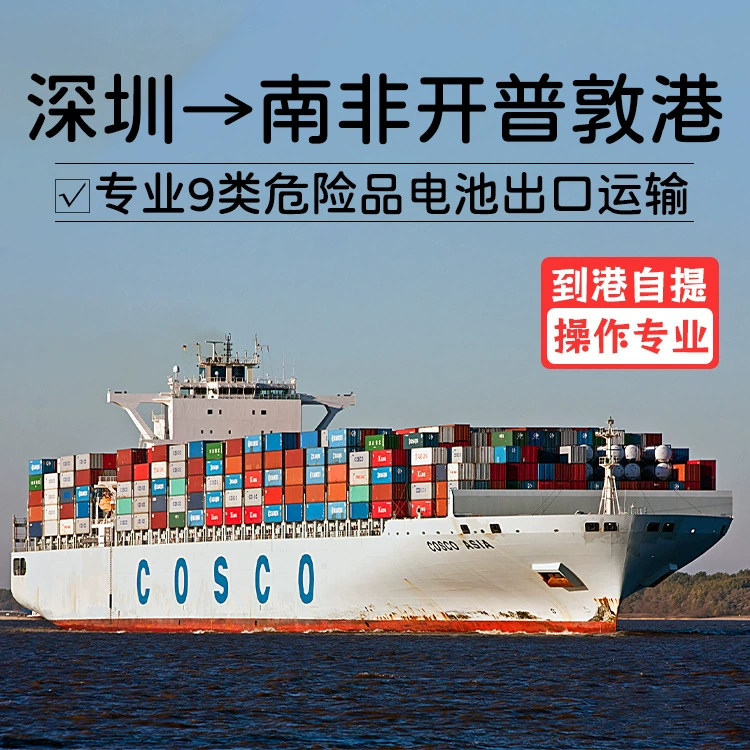 Литиевая батарея Шэньчжэнь морской транспорт в порт Кейптаун, Южная Африка FCL/LCL Двойная очистка с налогом от двери до двери CIF/DDP