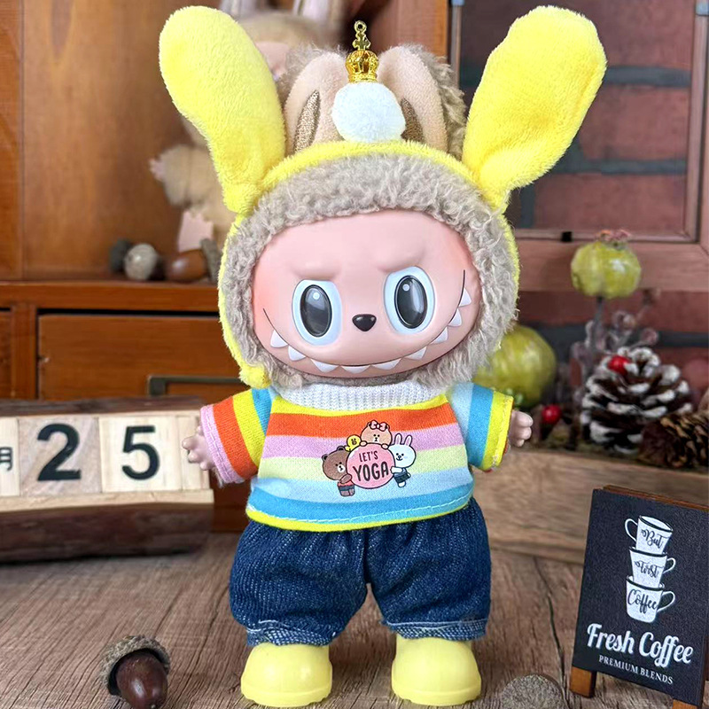 Labubuの子供服に適しています。布の服は17cm一二三代のセットの小さいアクセサリーに座っています。|undefined