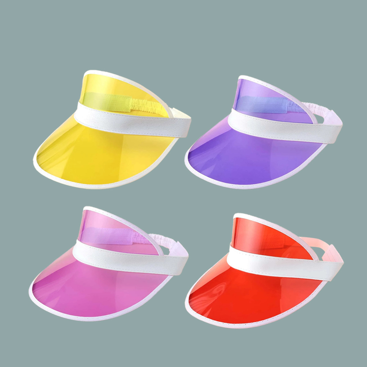 Korean Fashion Color Transparent Hollow Top Pvc Peaked Cap display picture 25