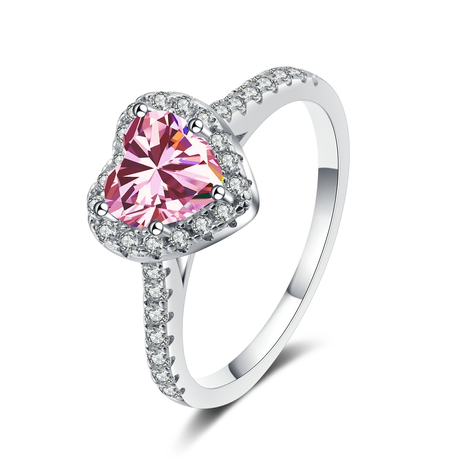 Anillo de plata S925 de color de importación de anillo de piedra de mozanita de un quilate de diamantes de diamantes de mozanita