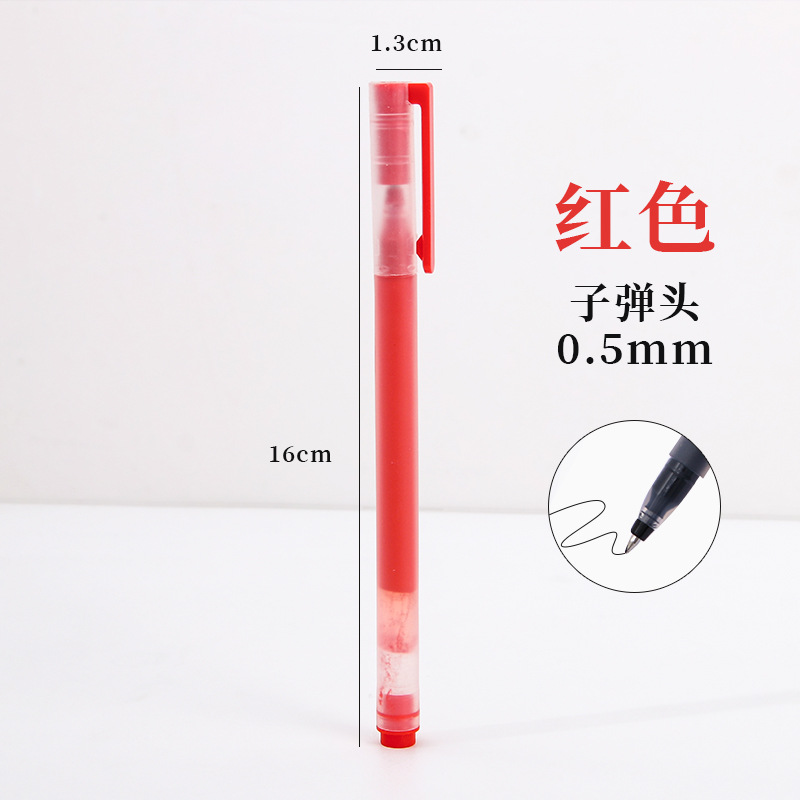 Gran capacidad de escritura rápida secado lápiz neutro de 0.5mm bala lápiz negro lápiz de agua de carbono lápiz de pincel de estudiantes al por mayor