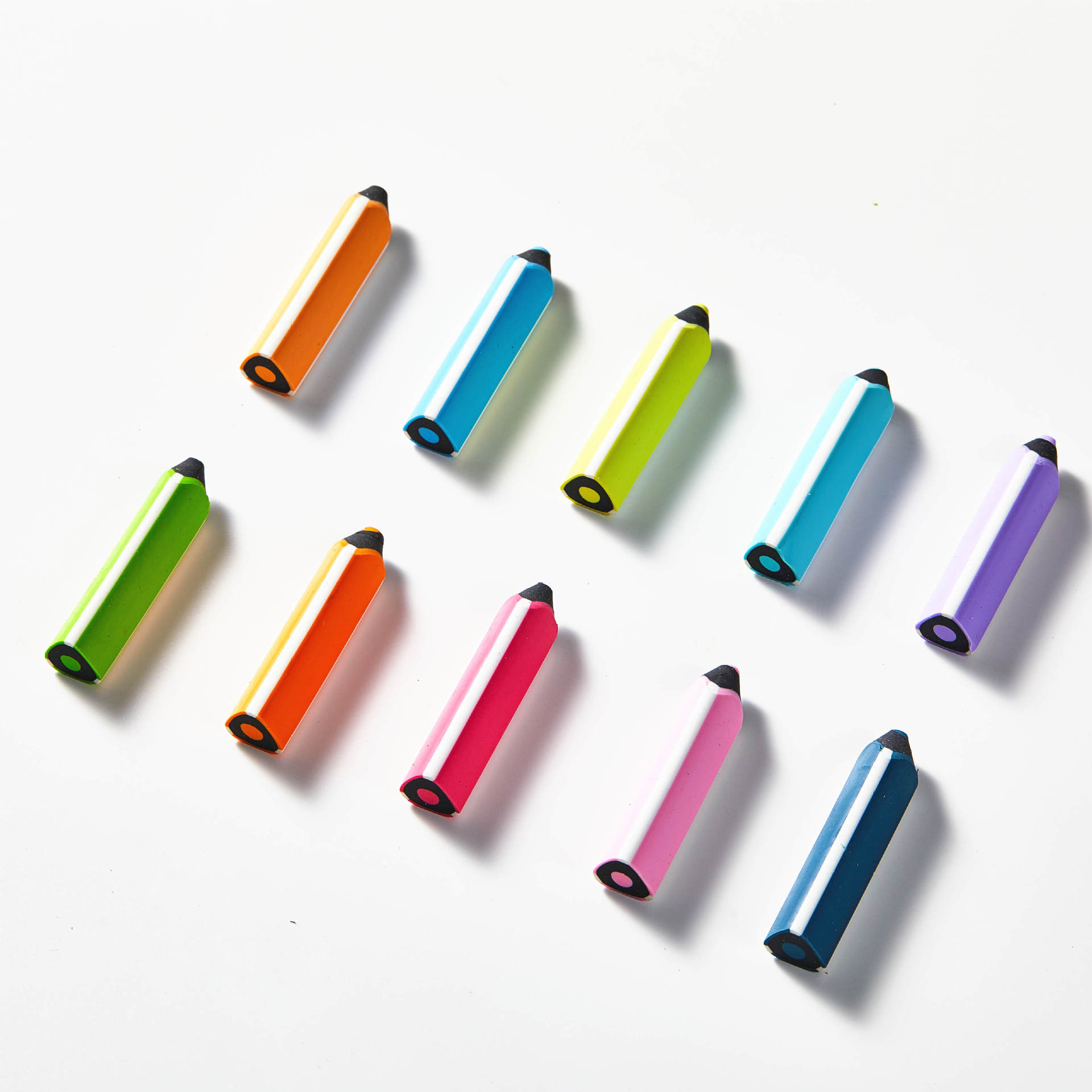 Borradores de lápiz triangular borradores de exámenes de estudiantes borradores de color de arte borradores de fábrica directa