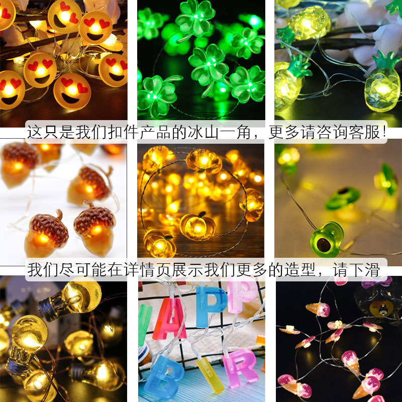 越境で人気のLED銅線ライト、桃の花の形をした小型ライトストリング、室内の雰囲気演出装飾、電池式ライト、飾りライト|undefined