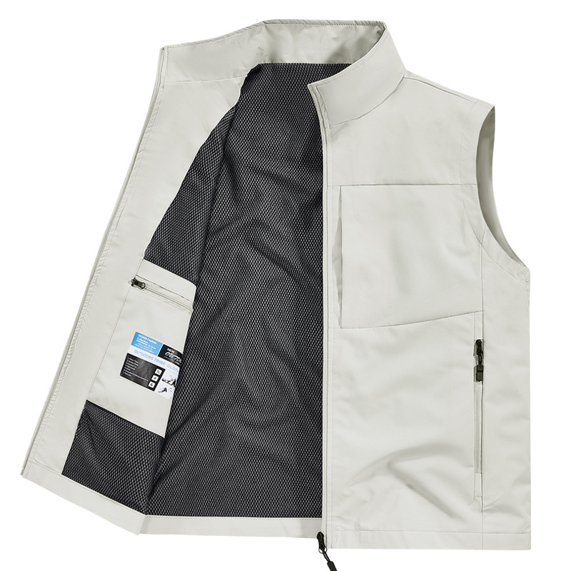 Outdoor Breathable Quick-drying Men's Landing Collar Pocket Workwear Vest Jacket Loose plus size Vest Photography Fishing Vest Outdoor Breathable Quick-drying Men's Landing Collar Pocket Workwear Vest Jacket Loose plus size Vest Photography Fishing Vest