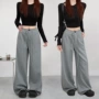 新款宽松春季休闲阔腿裤