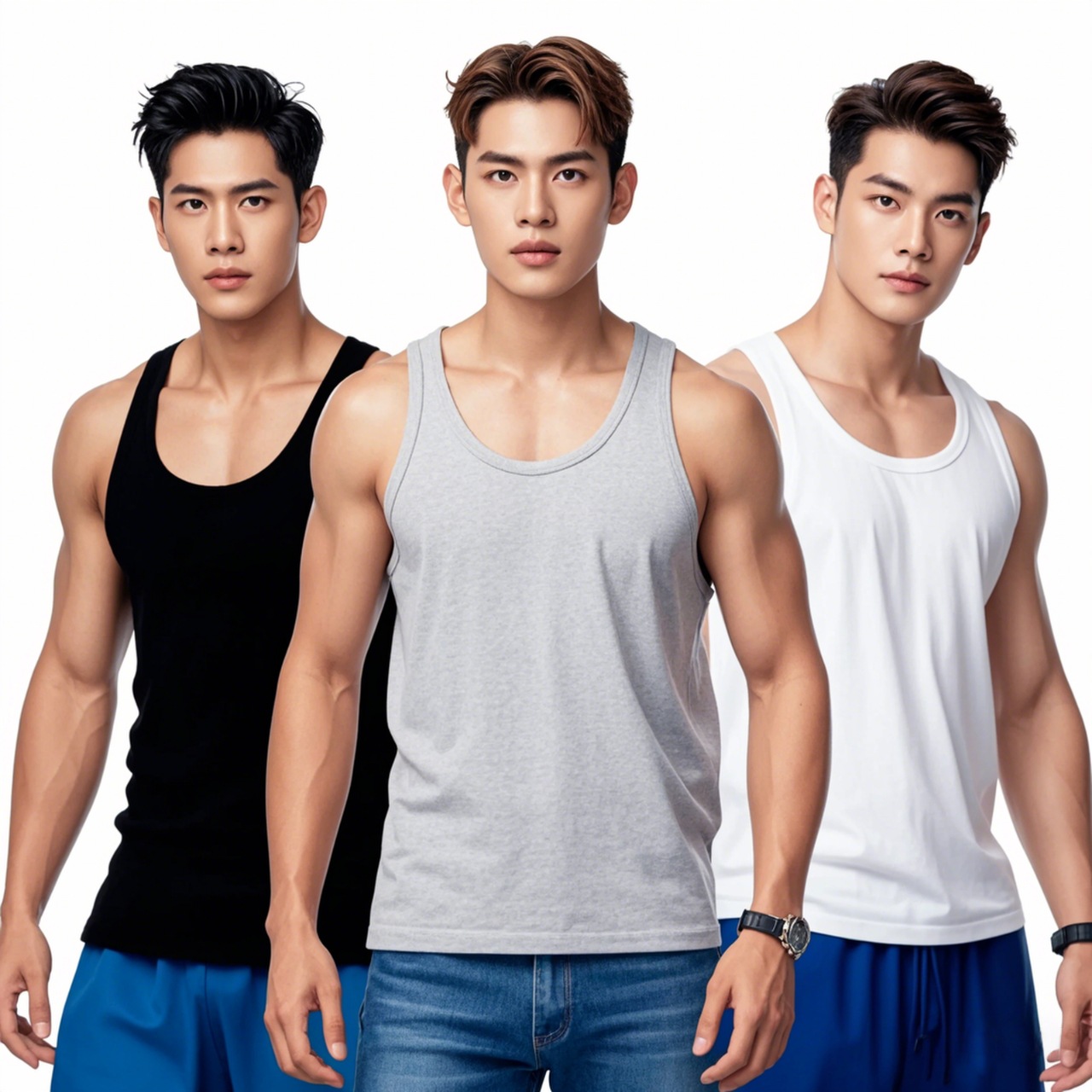White summer base sports vest sleevless