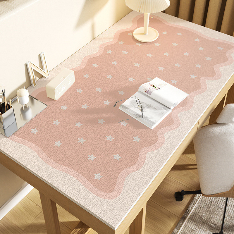 2023 new eye protection student desk mat study table surface mat double-layer leather fresh cartoon tablecloth dust-proof mat
