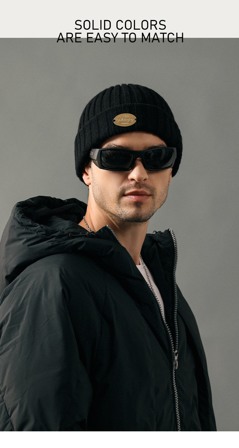 Wool Knitted Woolen Autumn Winter Sports Hoodie Warm and Versatile Big Head Waist Yapi Baotou Ear Protection Cold Hat_voghion.com