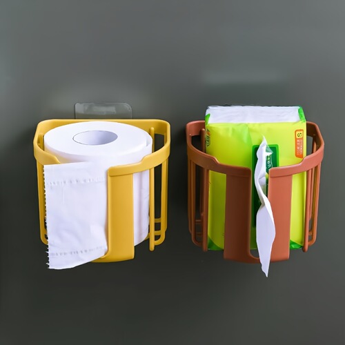 Toilet paper holder bathroom tissue box tissue dispenser shelf-mounted home hollow no-drilling paper holder
