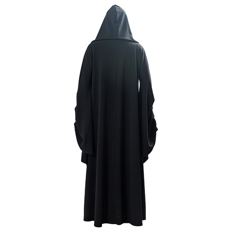 欧米のハロウィンの呪術師のマントの黒い帽子のマントの厚い保温の風の服のコートの役は舞台を演じます。|undefined