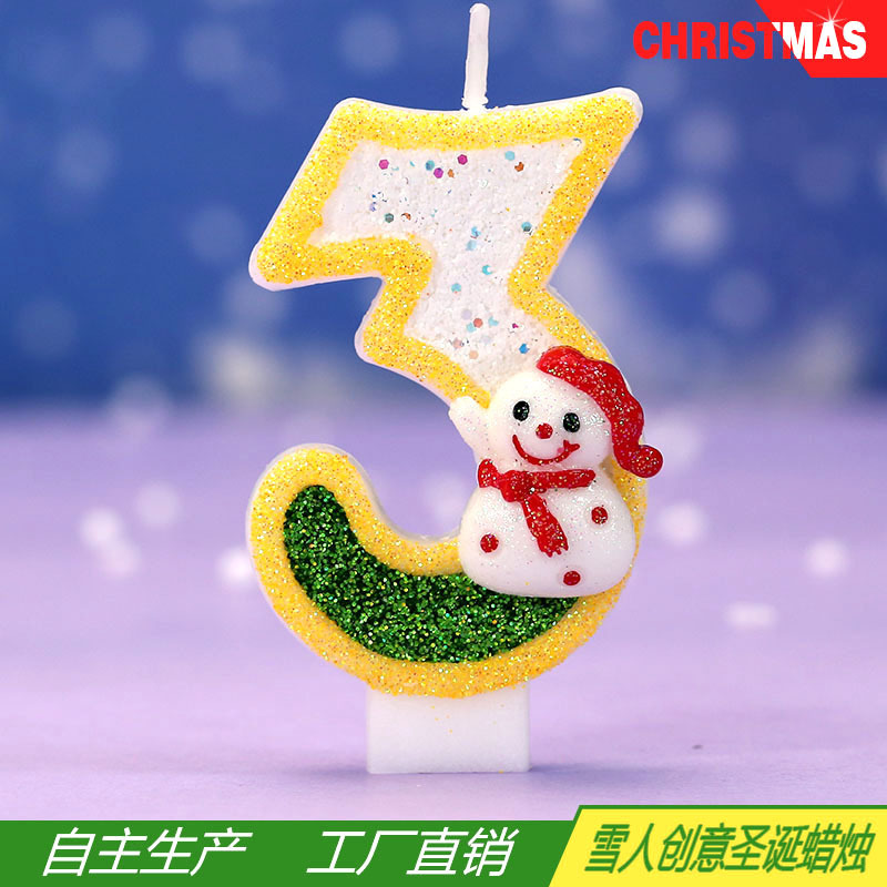 圣诞数字蜡烛手工创意生日蜡烛跨境商品亚马逊热销品工厂自产直销|undefined