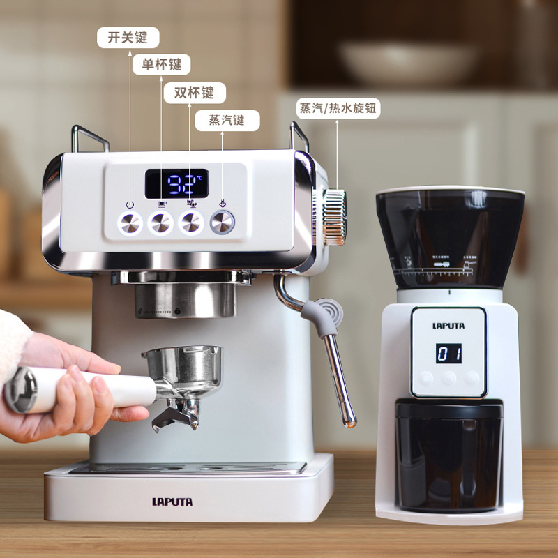 Cross-border LAPUTA Lerton Bestie girlfriends home coffee machine espresso full semi-automatic small milk foam