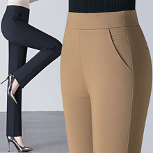 锦棉法棍裤女高腰2025春秋新款大码中年妈妈裤小直筒休闲裤长裤