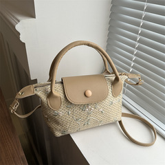 夏季迷你編織手提小包包女2024夏新款ins單肩斜挎包沙灘度假小包