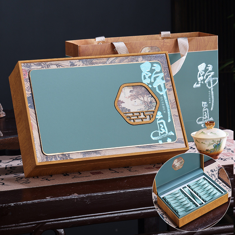 肉桂摆泡茶叶盒空盒金骏眉泡袋茶叶包装盒黄山毛峰袋泡茶礼盒批发