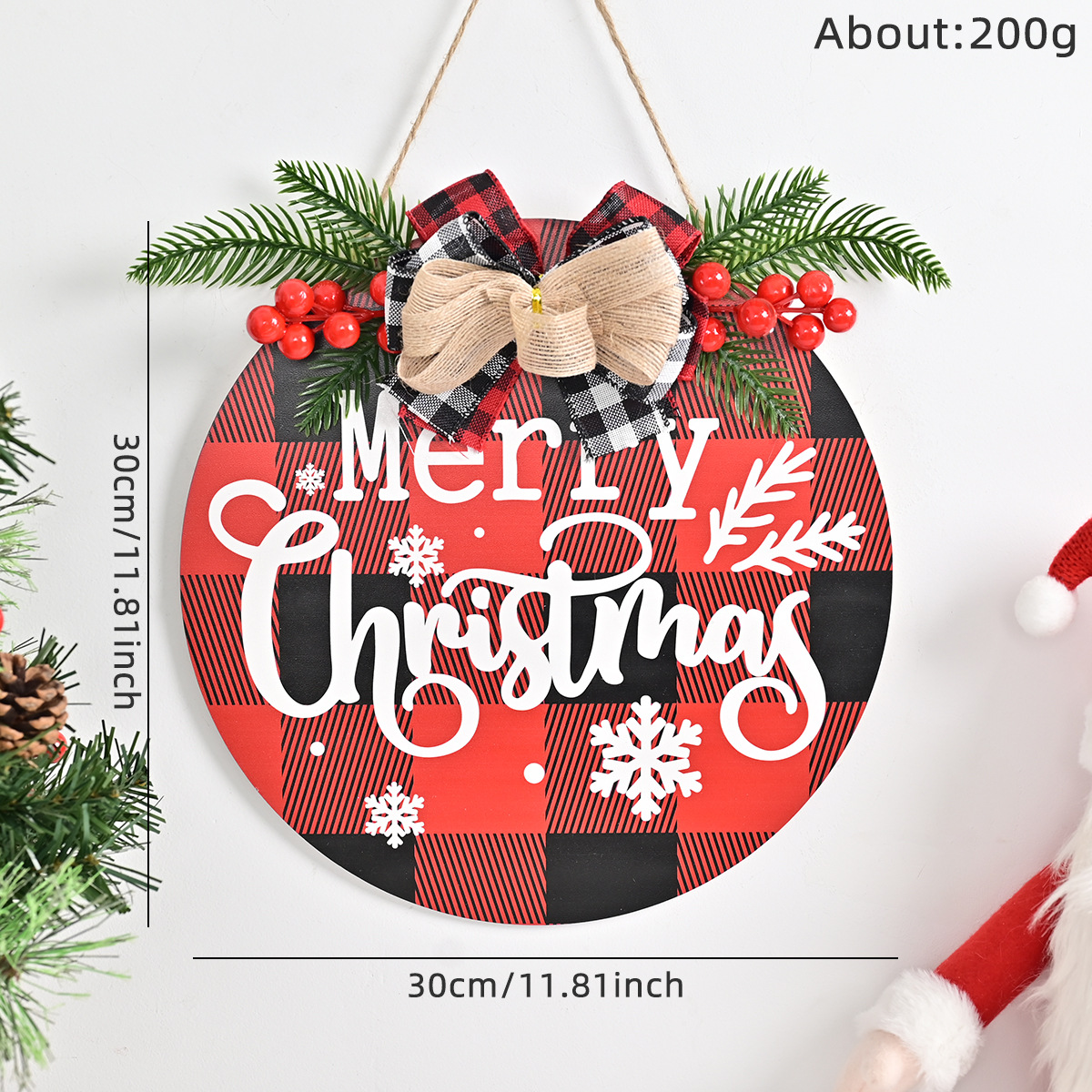 XM - 0030 - Guirnalda de madera navideña - 003