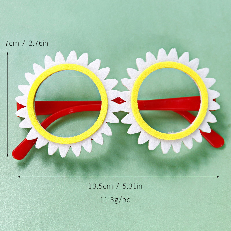 Gafas de fiesta hawaianas, gafas de tema divertido divertido, gafas decorativas de flor de sol flamenco