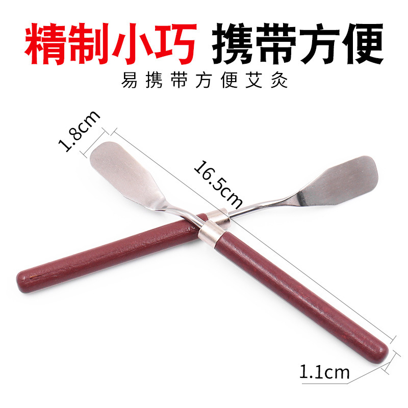 Stainless Steel Moxa Ash Scraper Tool for Moxibustion Stick Cleaning and Ash Collection key features