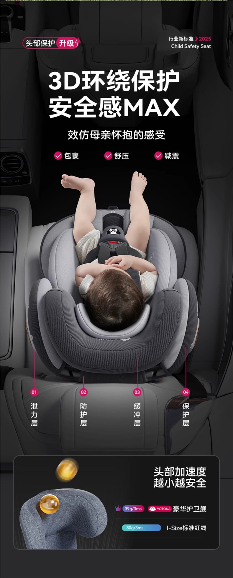 Child Safety Seat for Car Use, Suitable for Infants and Babies, Can Be Used for Sitting or Reclining, Universal for Newborns and Young Children from 0 to 12 Years Old