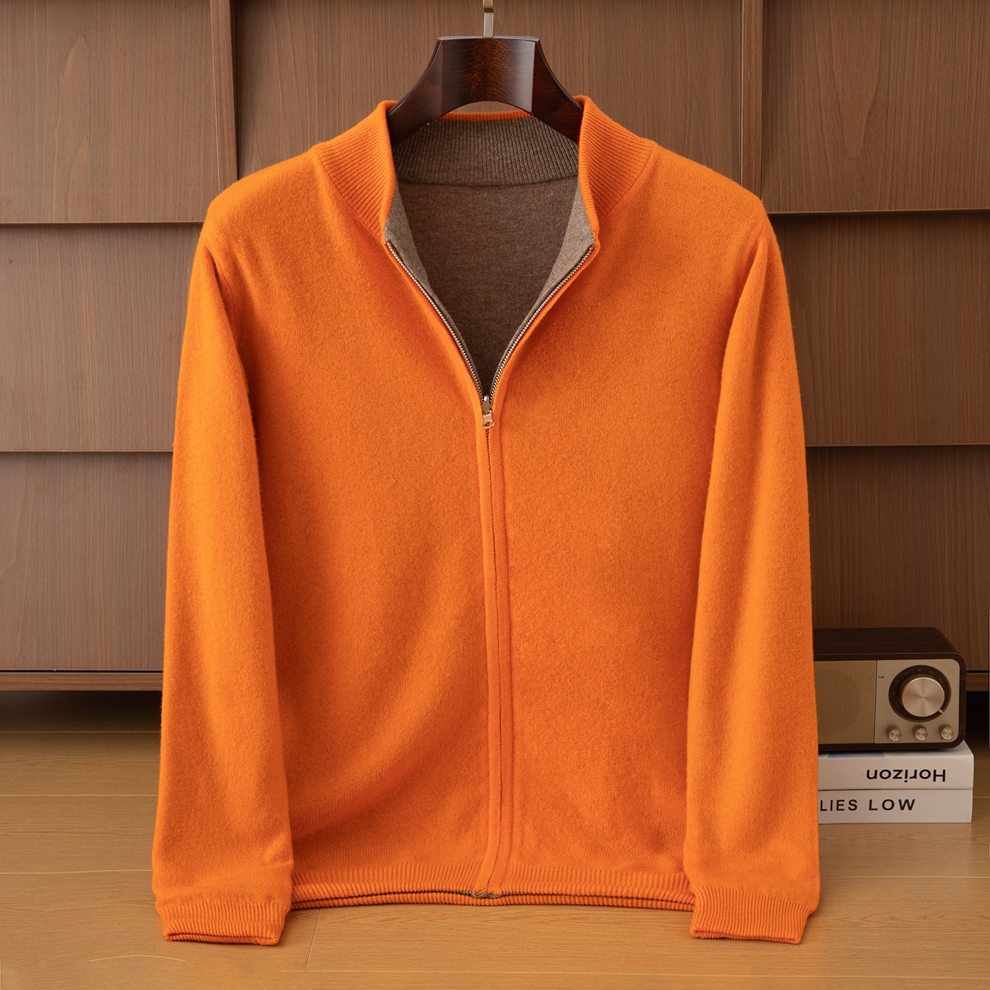 Demi-season woolen warm men's jacket