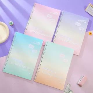 德派新品B5卡通可爱风双线圈横线笔记本记事账记录本笔记本子跨境