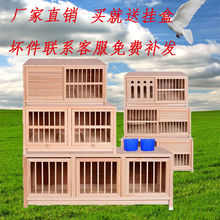 鴿子用品用具組合巢箱信鴿配對籠賽飛實木籠子木質鴿籠支持
