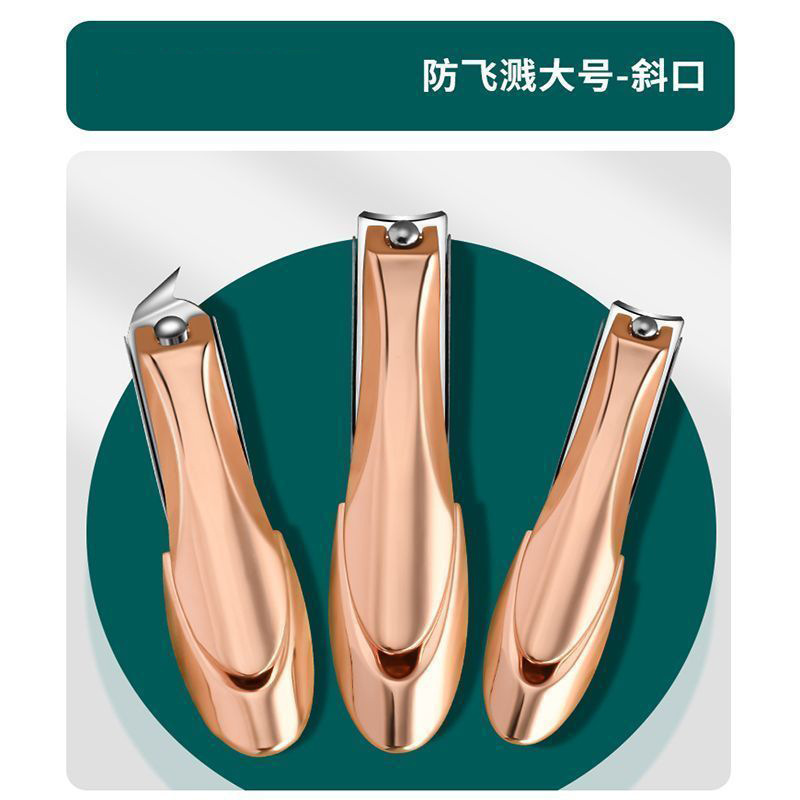 Hombres y mujeres a prueba de salpicaduras cortadora de uñas de gran tamaño, cortadora de uñas inclinada única, herramientas para el hogar, manicuras
