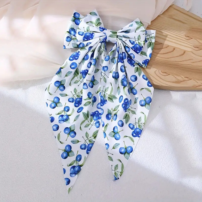 Cute Women's Cherry Bow Knot Cloth Hair Clip display picture 6