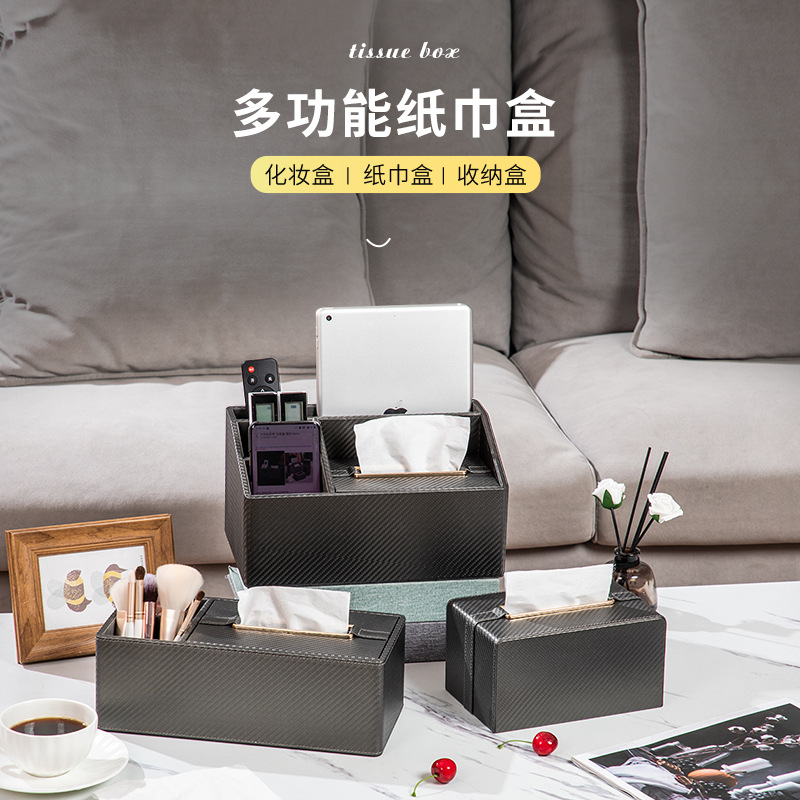 Caja de tejido hogar sala de estar comedor mesa de café Nordic Luz de lujo simple multi-funcional creativo lindo caja de almacenamiento de control remoto