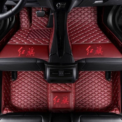 Modelə uyğun ayaqaltı – full-coverage car floor mats - hongqi-h9-single-layer-burgundy