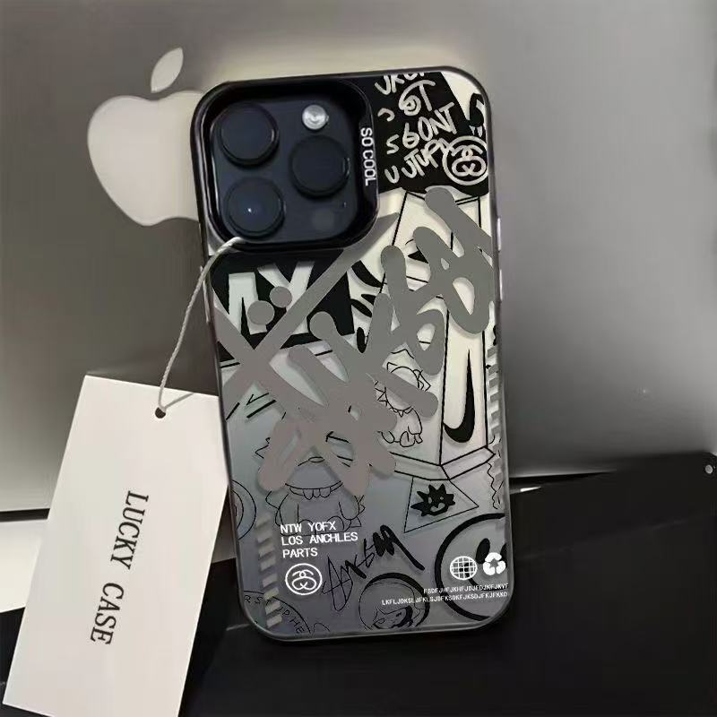 トレンドブランドスタイルのApple 17 Pro Max用スマホケース、個性的で元気なデザイン、iPhone 16/15/14/13対応、欧米風|undefined