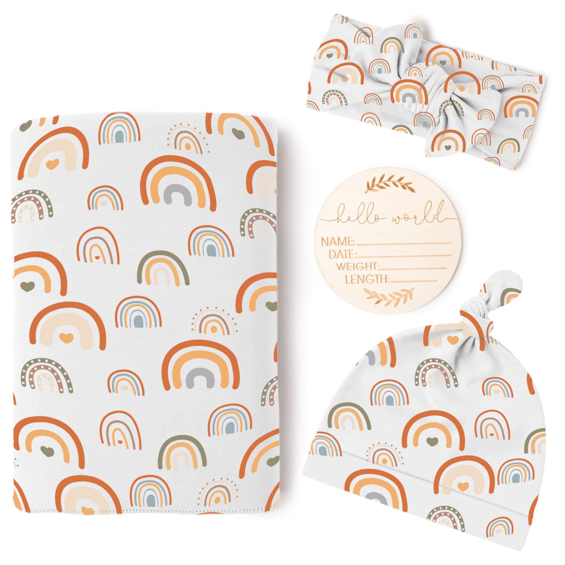 Set, rainbow duvet, 4 piece set