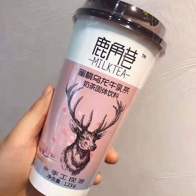 Deer Horn Alley Milk Tea Brown Sugar Deer Ball Peach Oolong Matcha Milk Tea 20-Cup Pack